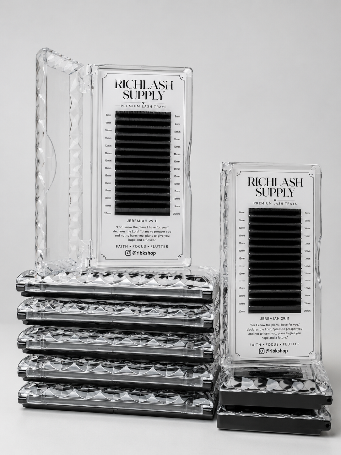 Cashmere Lash Tray (10-18mm Single Length) CC Curl 0.3